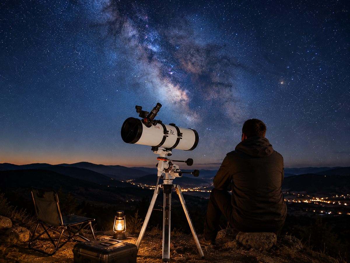 Télescope Astronomique 130 mm : Réflecteur 650 mm Haute Définition